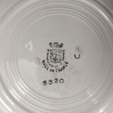 Set of 4 old flat plates from the earthenware factories of St Amand
