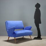 Coussin de canapé vintage en velours, modèle original des années 1960