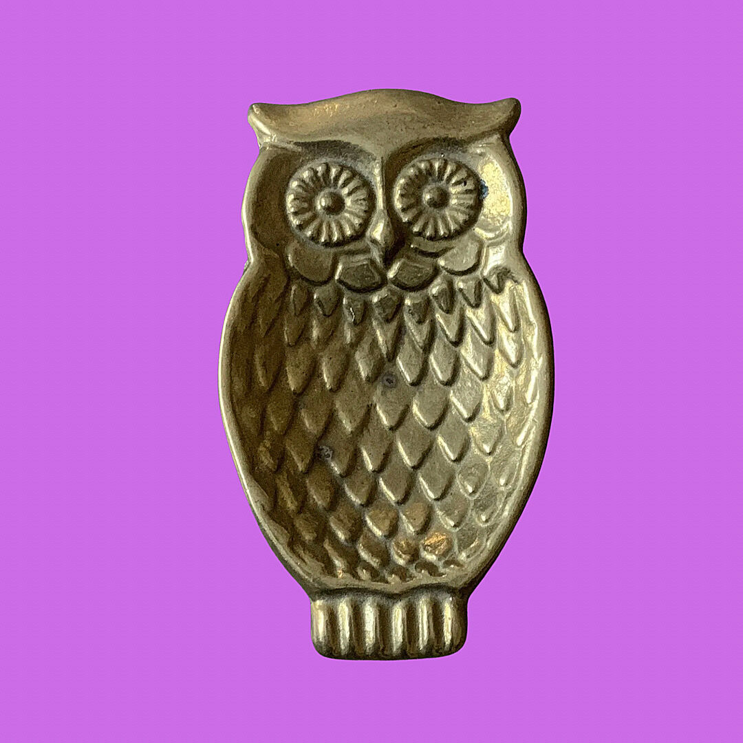 Empty brass pocket owl