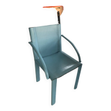 Chaises en cuir bleu Matteo Grassi