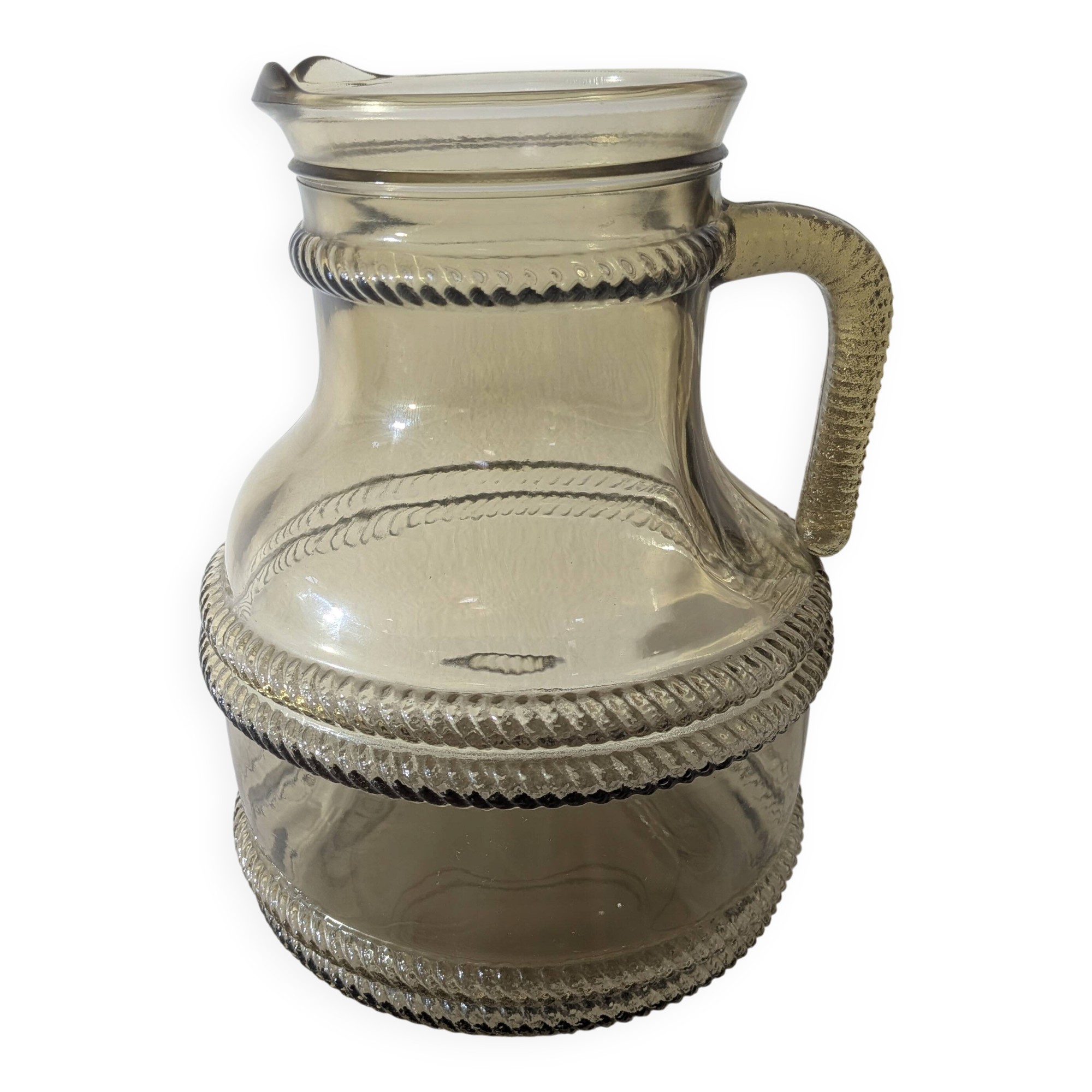 Vintage smoked glass carafe