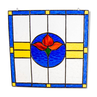 Stained glass floral décor 60s