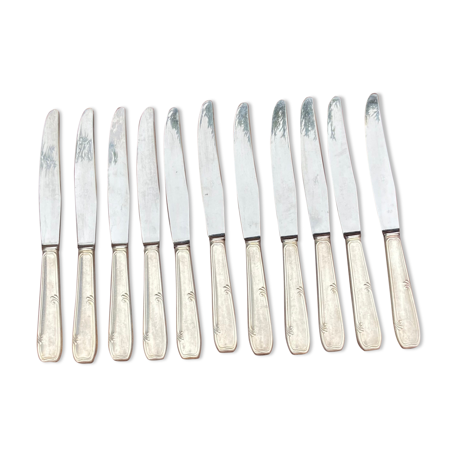 PRODUCT BHV - Set of 11 large silver metal knives