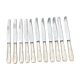 PRODUIT BHV - Set de 11 grands couteaux en métal argenté