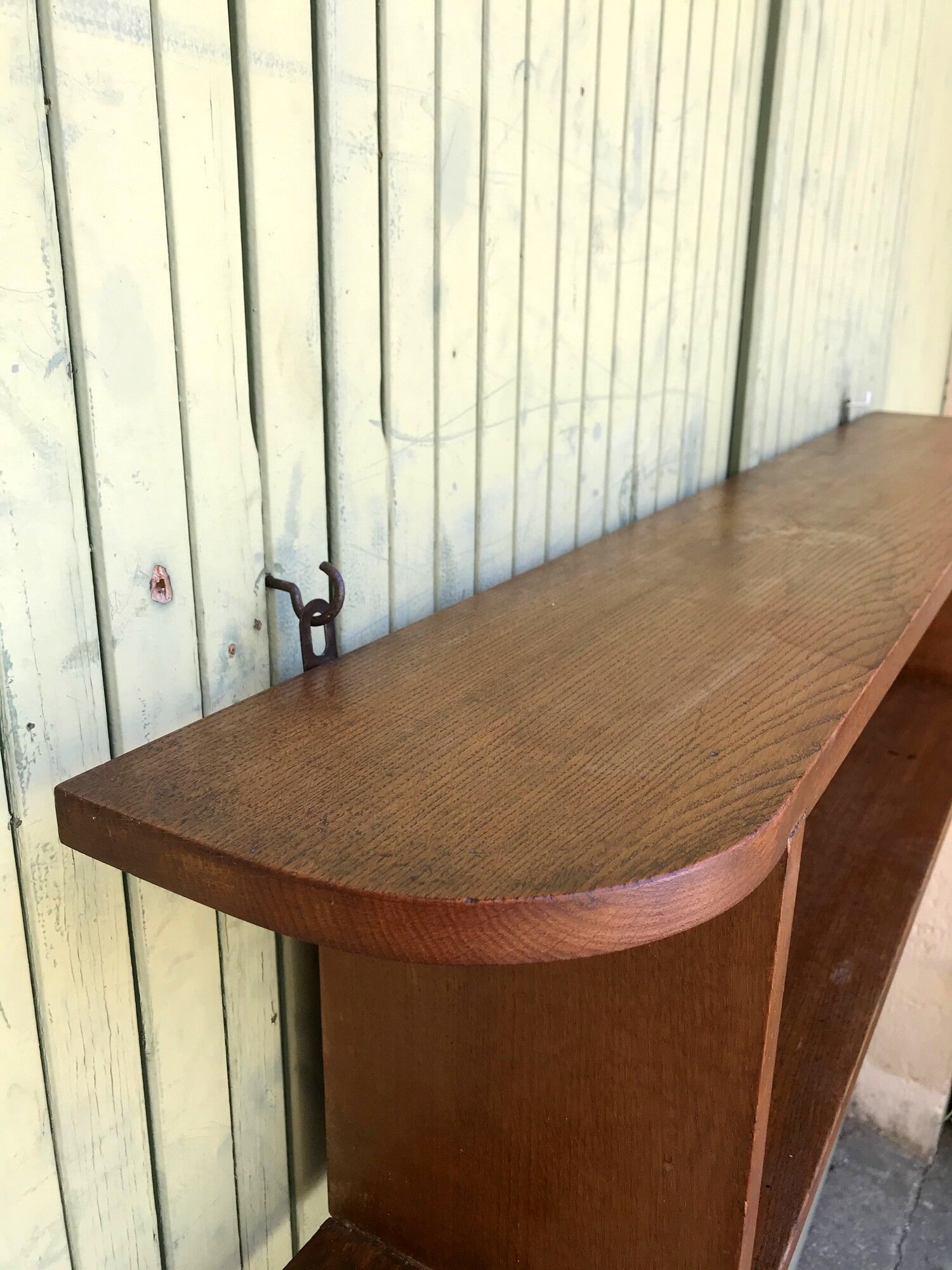 Vintage oak wall shelf