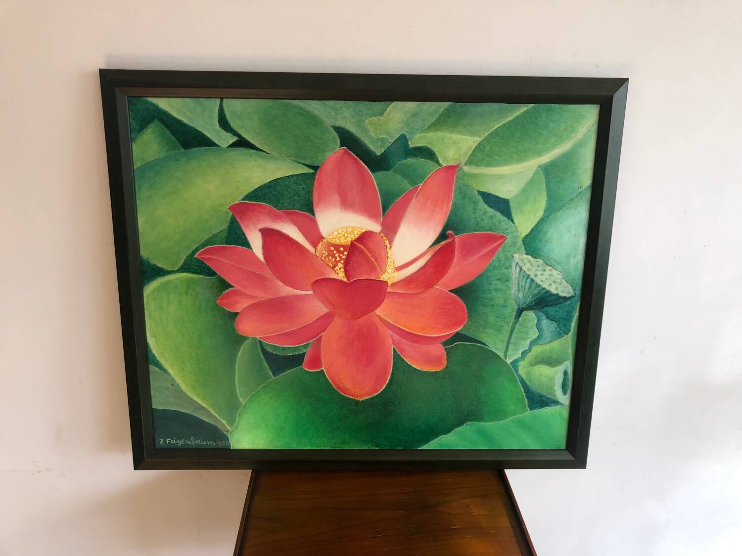 Oil on canvas flower