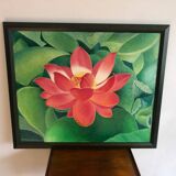 Oil on canvas flower