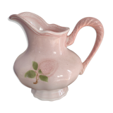 Small vase / small decanter floral pattern earthenware of Salins