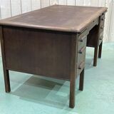 60s English flat desk in oak