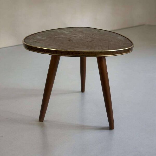 TABLE D'APPOINT VINTAGE / TABLE VÉGÉTALE / MINI TABLE TRÉPIED