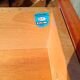 Pair of cherry wood marquetry bedside tables