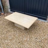 Travertine coffee table