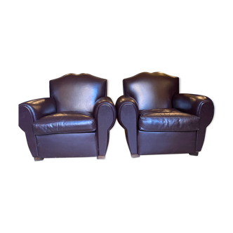 Pair of Moustache Style Club armchairs