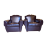 Pair of Moustache Style Club armchairs