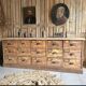 Antique shop cabinet with drawers