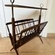 Folding magazine rack with shelf