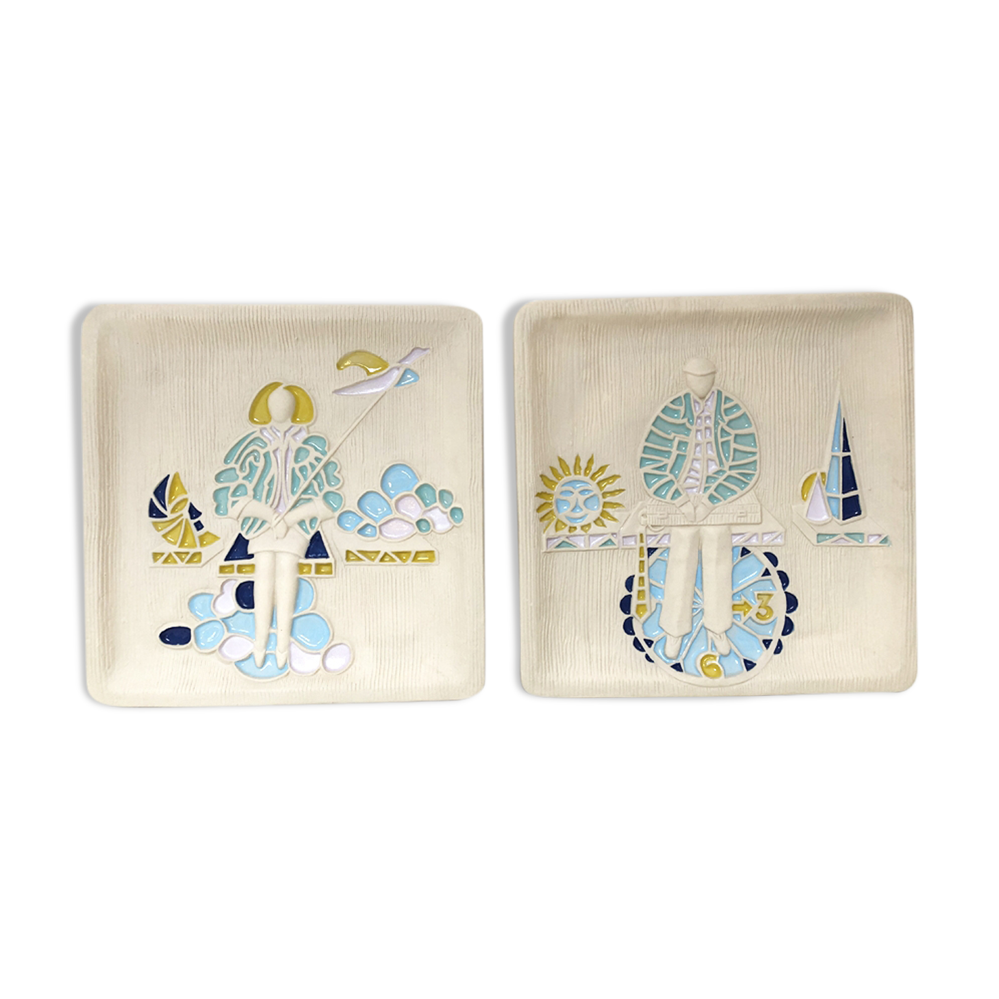 Pair of Italian Chiminazzo dishes, 1970