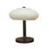 Danish desk lamp 1960s with decorative ribbed shade, brown metal