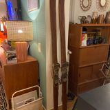 Pair of vintage wooden skis