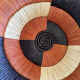 Vintage woven raffia basket