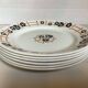 Six old flat plates, earthenware, 1930s, Nymphéas model.