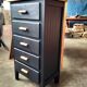 5-drawer chest of drawers with compass feet