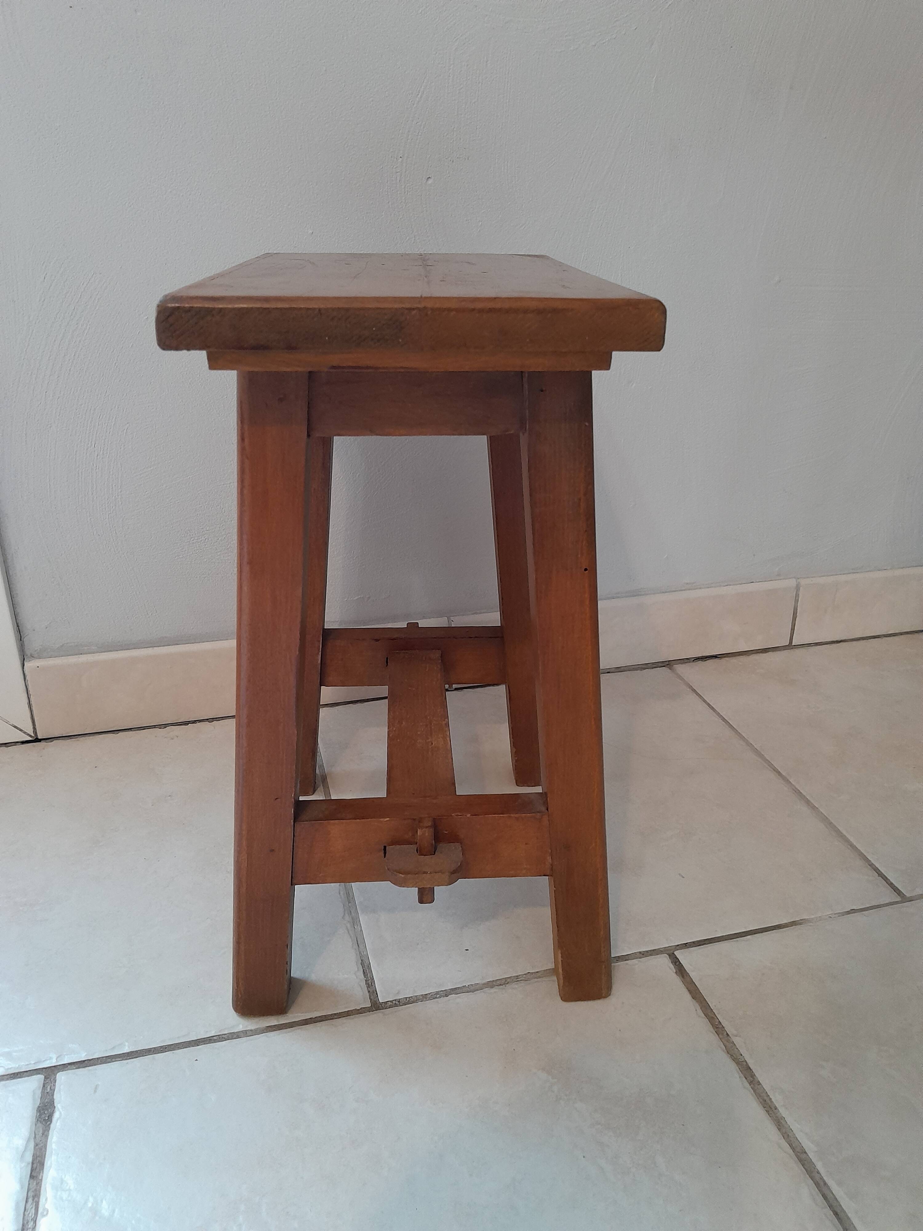 Vintage solid wood stool