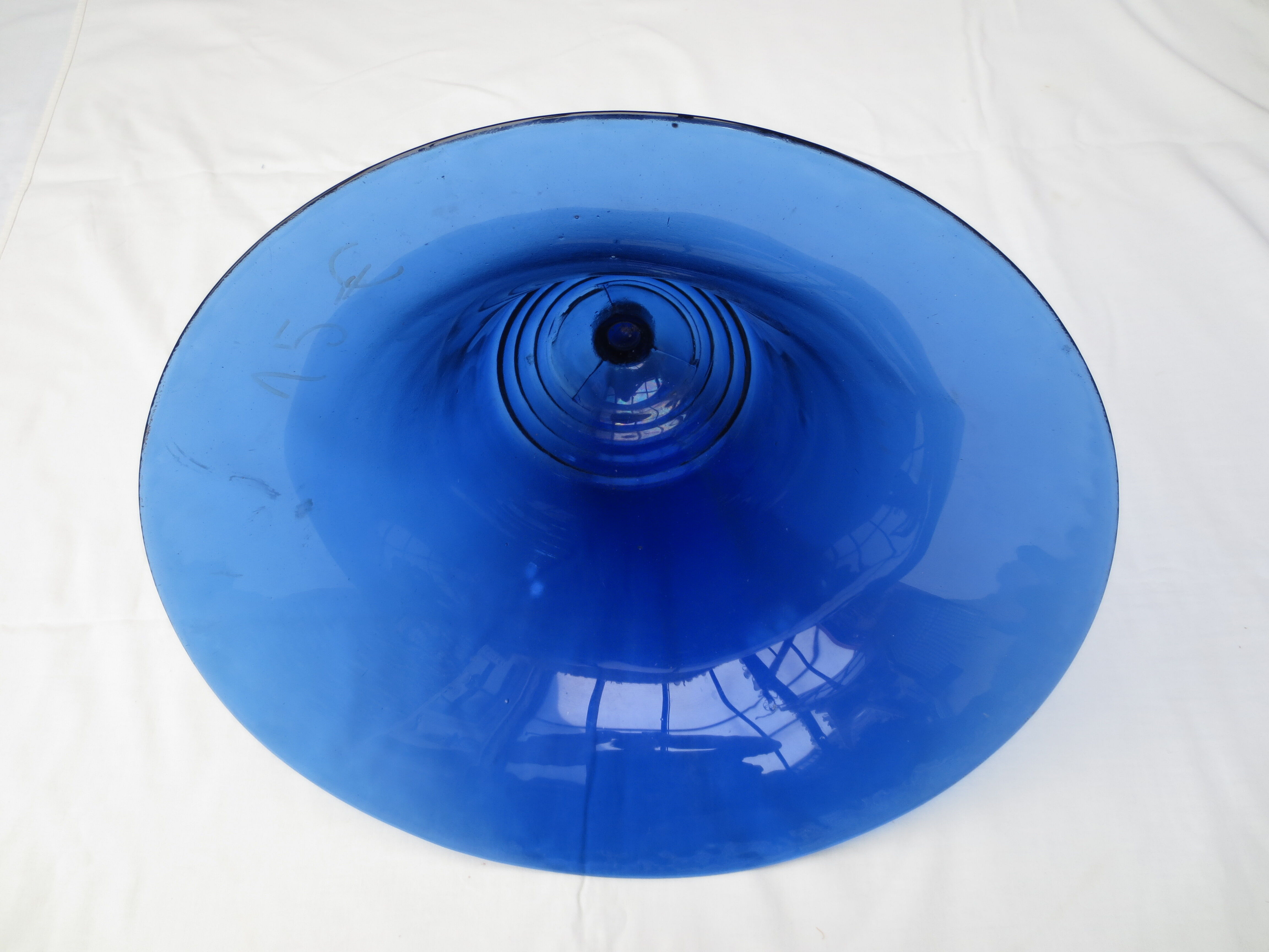 Blue cobalt glass bell