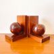 Pair of bookends in tuya magnifying glass