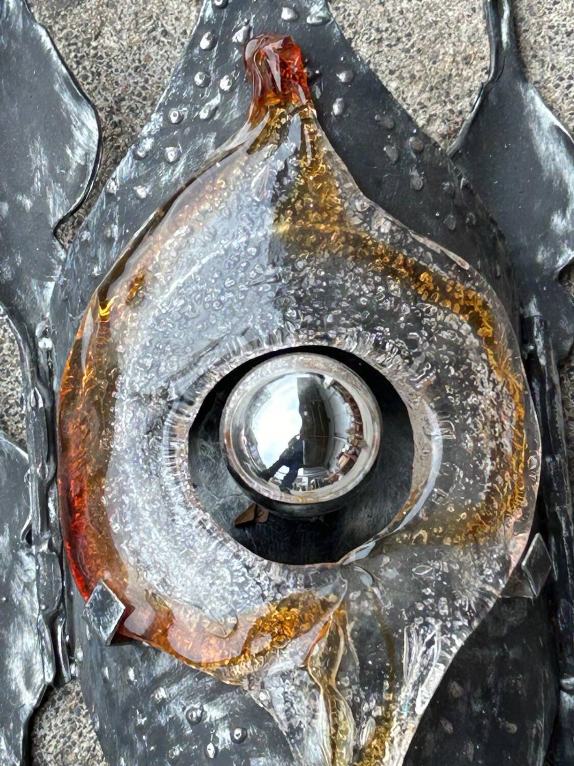 Tom Ahlstrom & Hans Ehrich - Pair Of Brutalist Sconces 1960s Metal And Glass