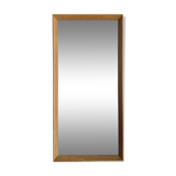 Mirror vintage Scandinavian blond wood 35x73cm