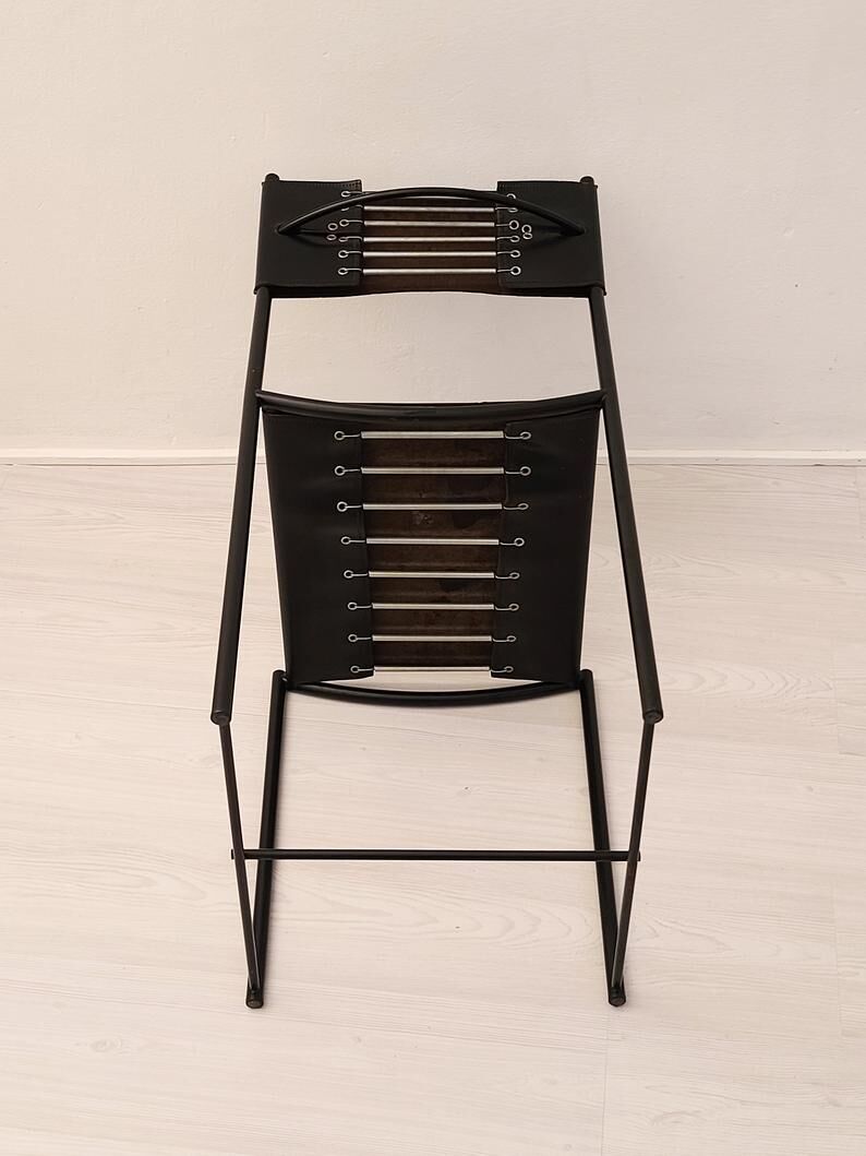 Pair of Natural Leather Chairs 'Spaghetti 101' by Giandomenico Belotti for Alias, 1970’s