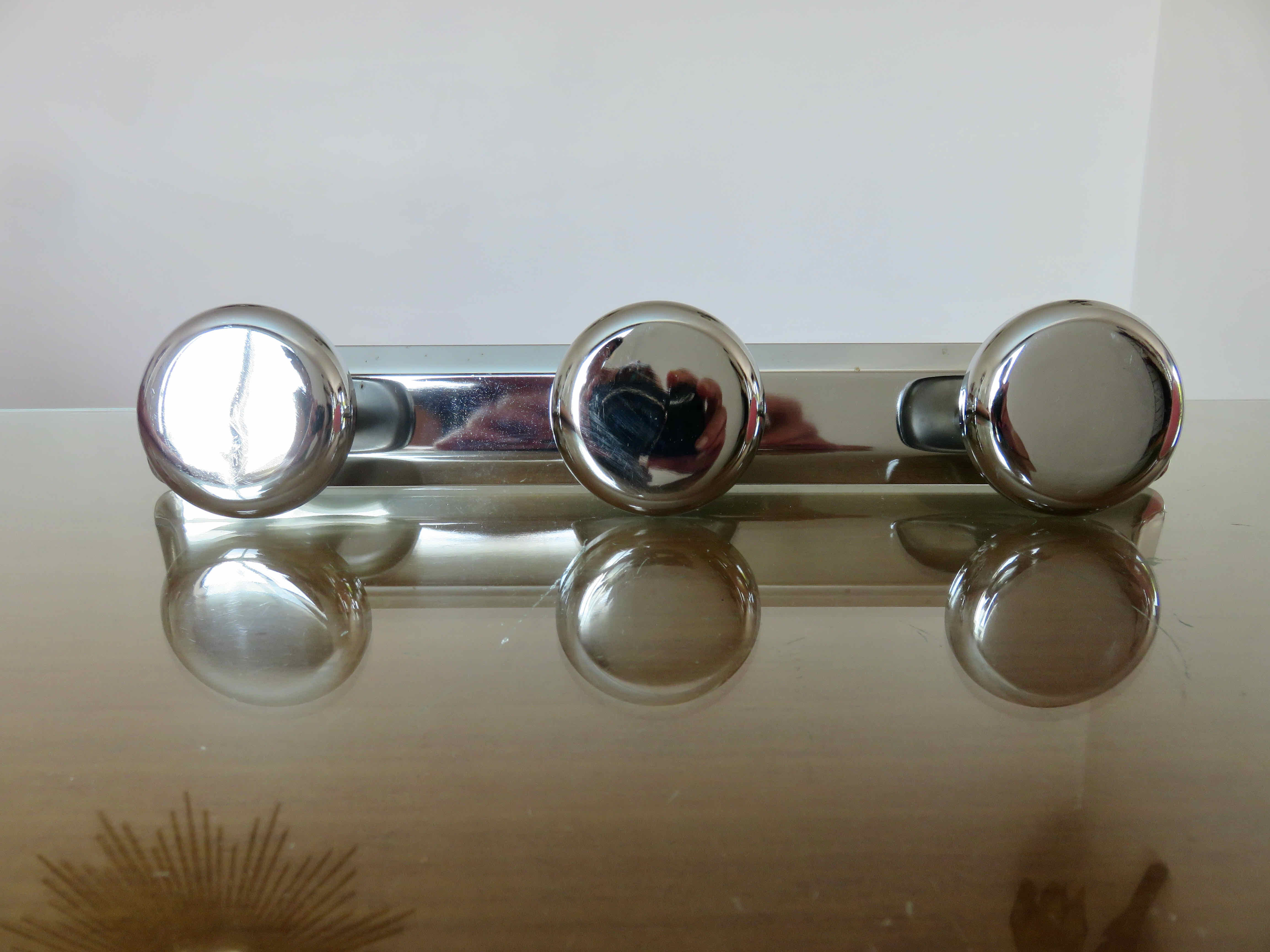 Coat rack in chromed metal 1970