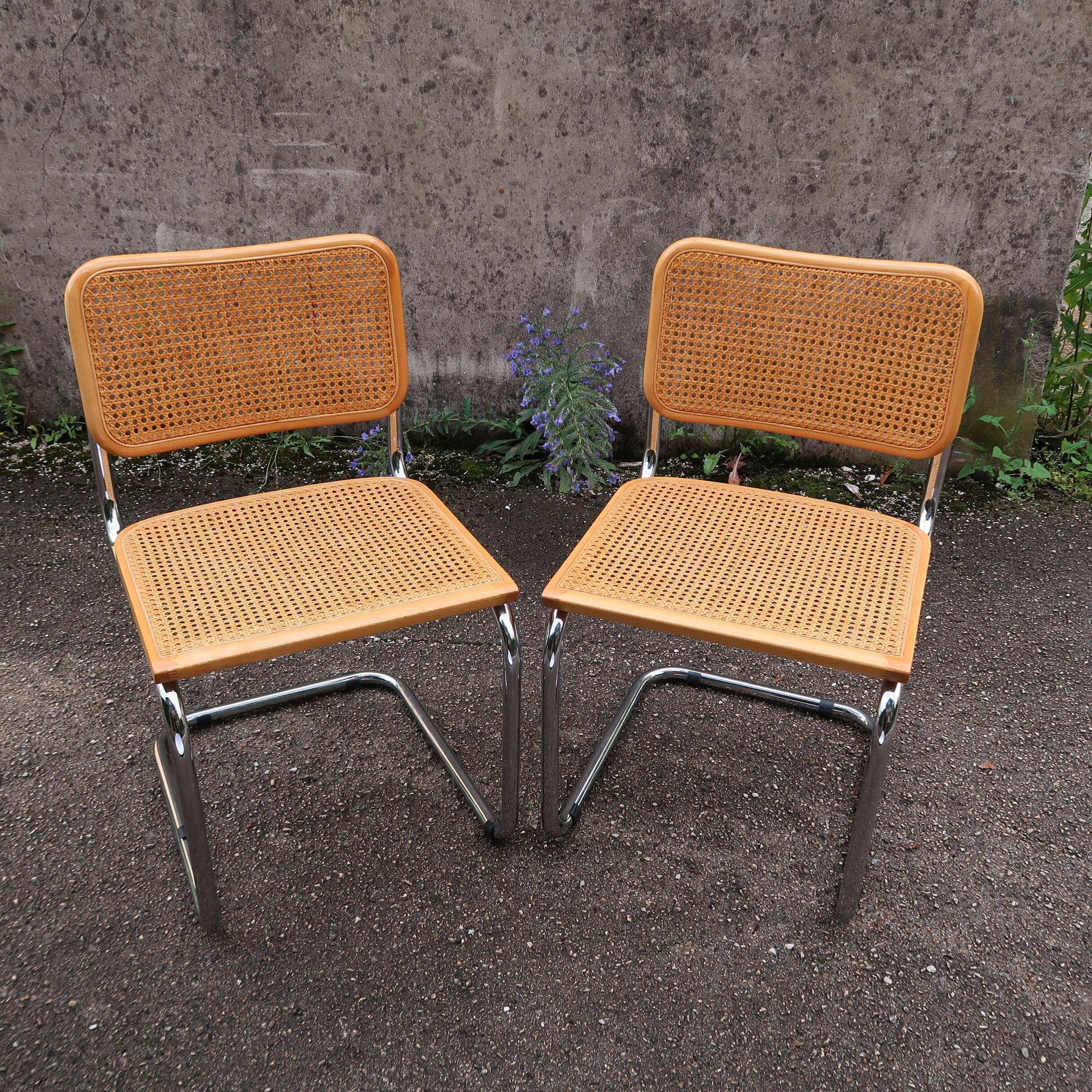 Paires de chaises B32 de Marcel Breuer