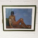 Painting of elongated nude