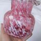 Vase ball old Clichy collection blown glass speckled white pink