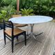 Table ovale marbre arabescato roche et bobois 1970