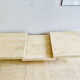 Table basse modulable en travertin – design sculptural années 70