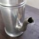Vintage coffee maker in grey metal and bakelite handle