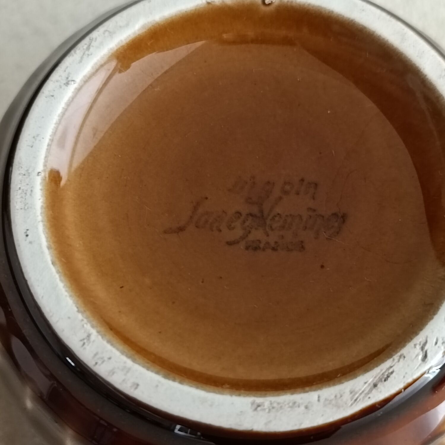 Cup and saucer Digoin Sarreguemines