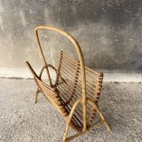 Rattan magazine holder