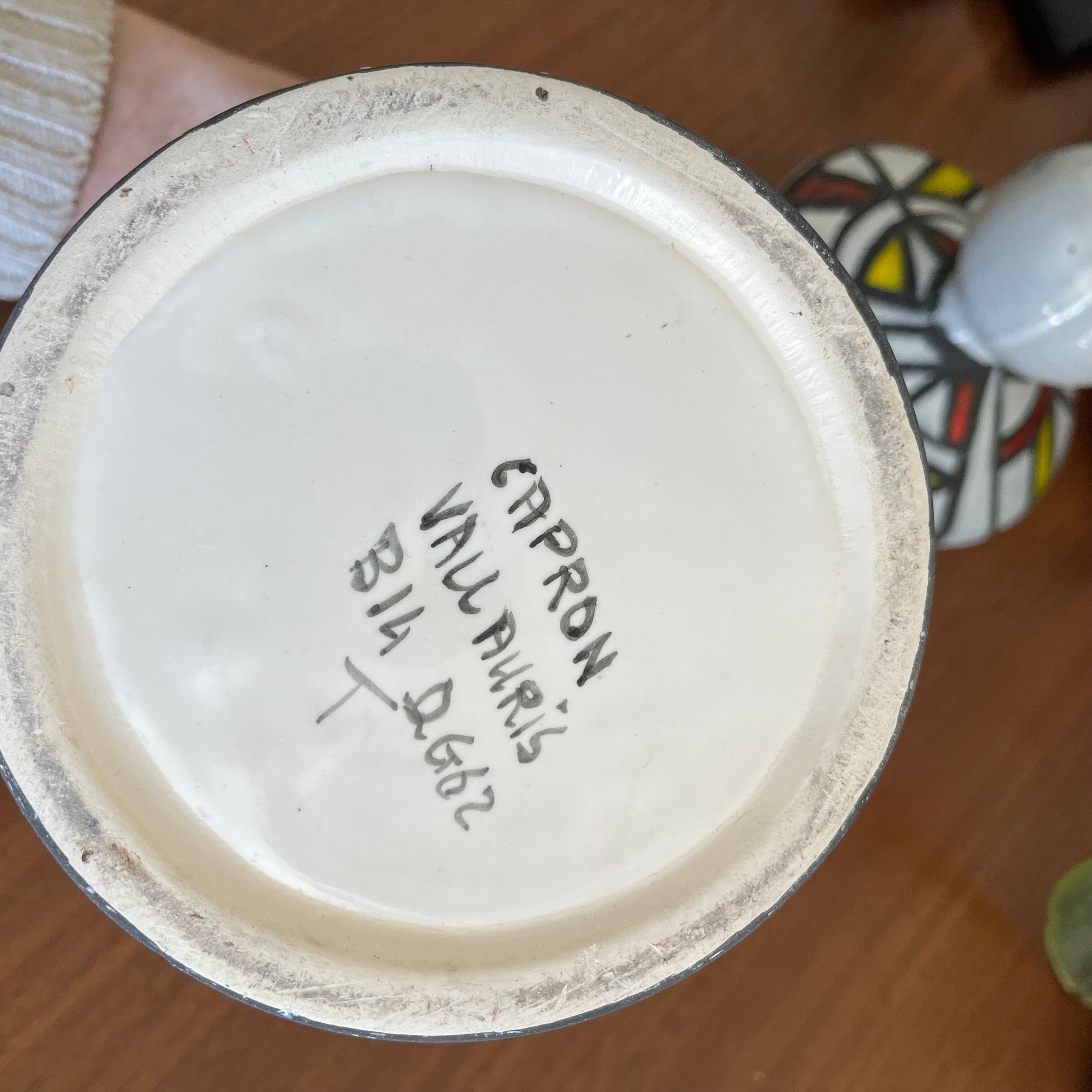 Pot with vintage Roger Capron lid for Vallauris France year 50/60