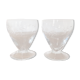 Duo de verres à eau en verre gravé