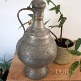 Pichet à eau turc antique en métal, Empire ottoman, très ancien, années 1880