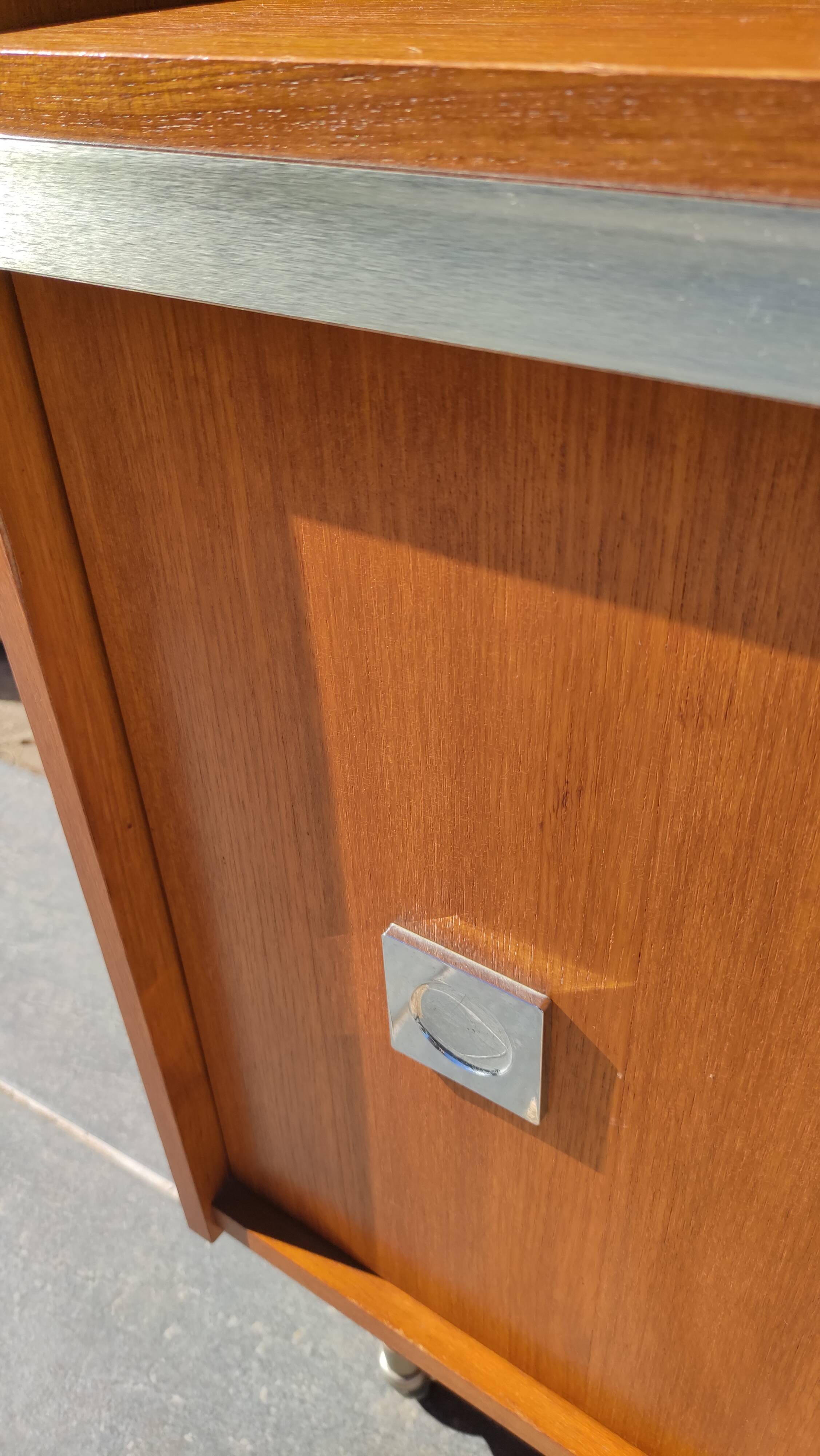 Buffet or vintage bar compass feet and casters