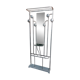 aluminium entrance coat rack, hooks, vintage, industrial