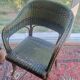 Vintage wicker and rattan bridge chair