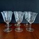 6 Luminarc foliage wine glasses from the 60s, new