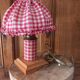 Lampe à poser rustique abat- jour vichy cottagecore