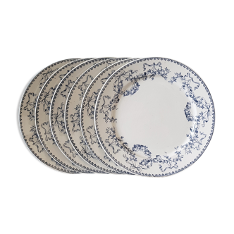 Set de 6 assiettes plates Modèle Mozart Sarreguemines